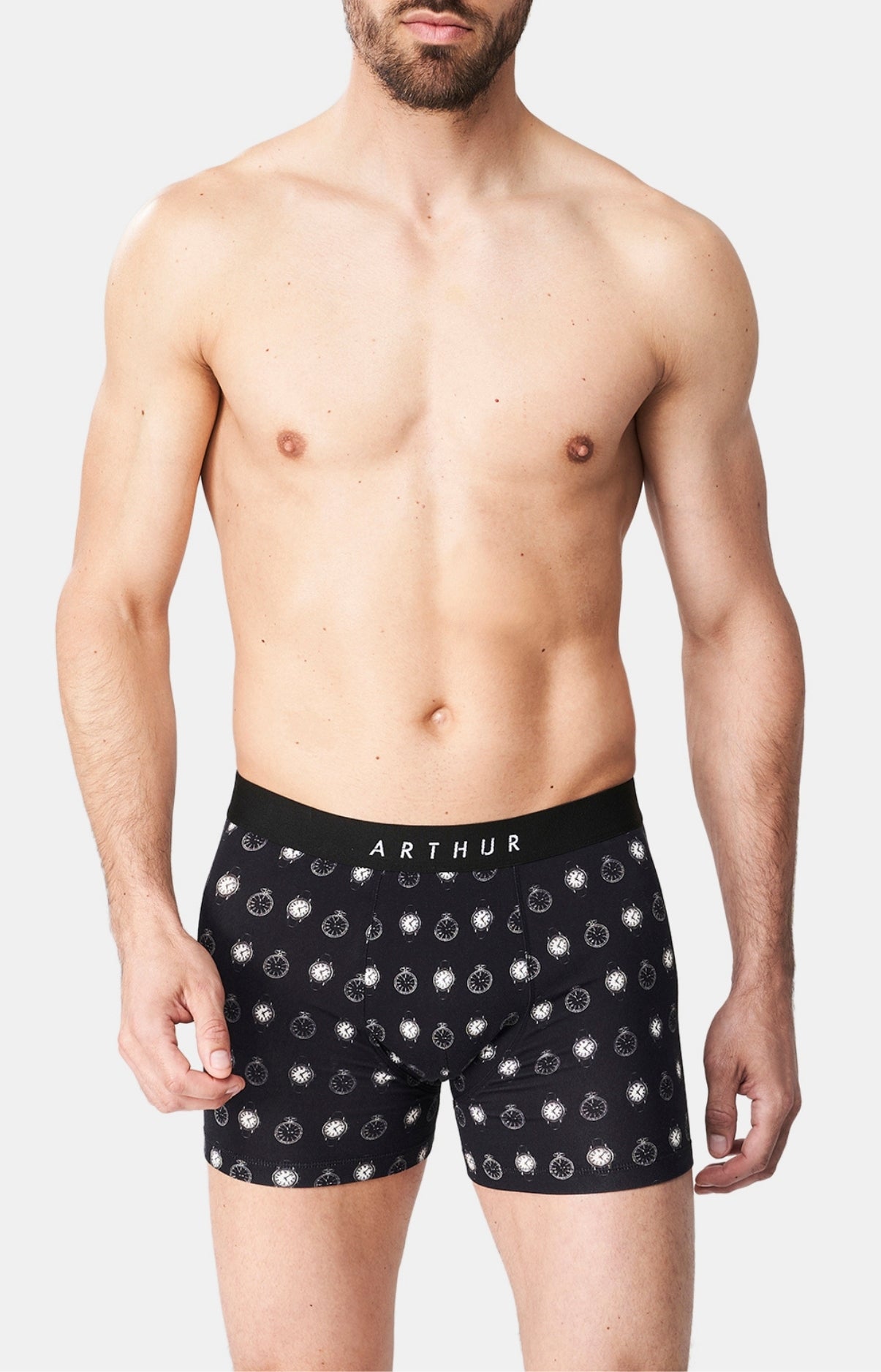 arthur-bob-a-l-heure-boxer-coton-bio-noir-taille-l image 2