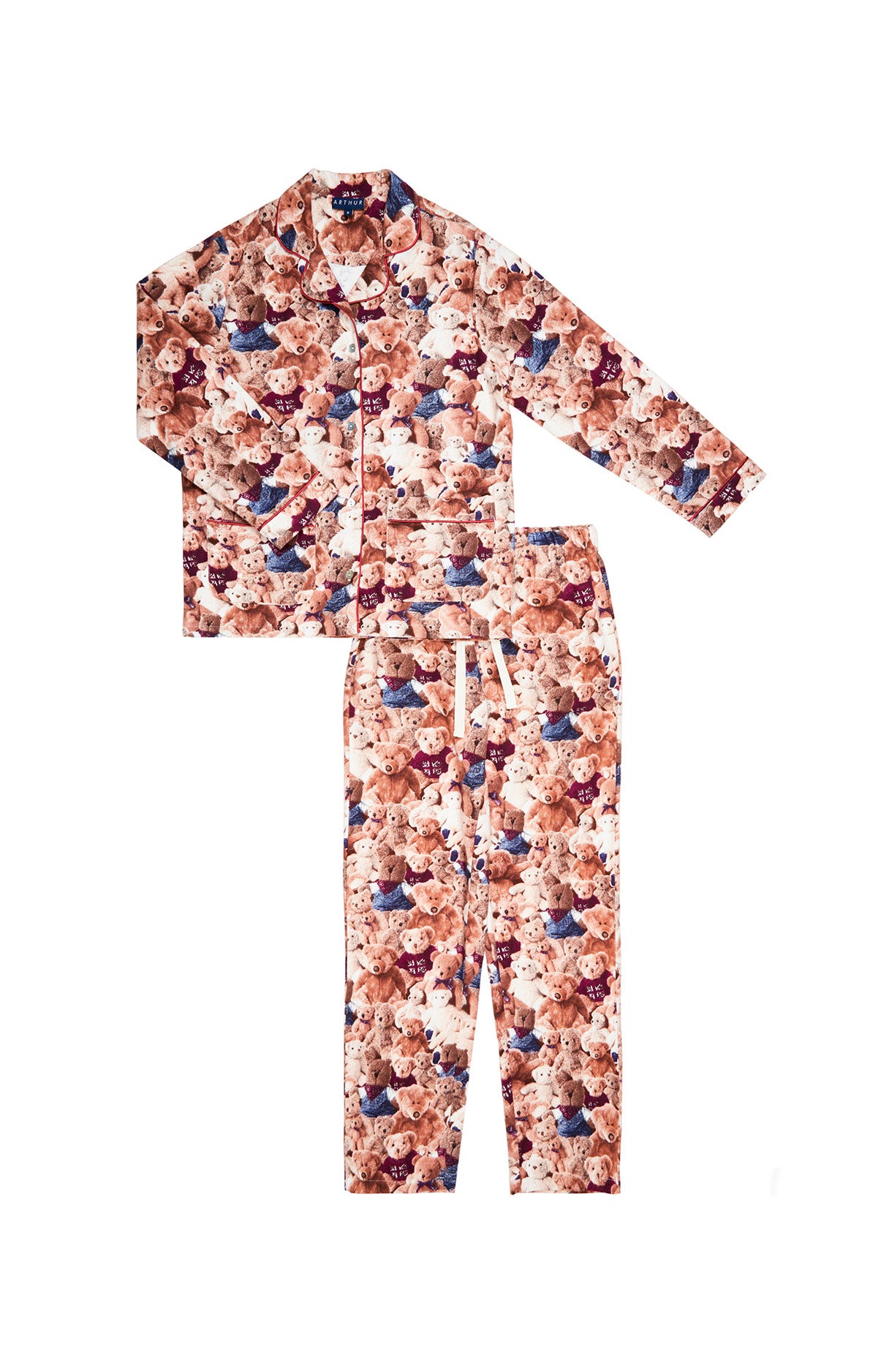 arthur-bob-teddy-pyjama-boutonn-beige-pilou-chaud image 3