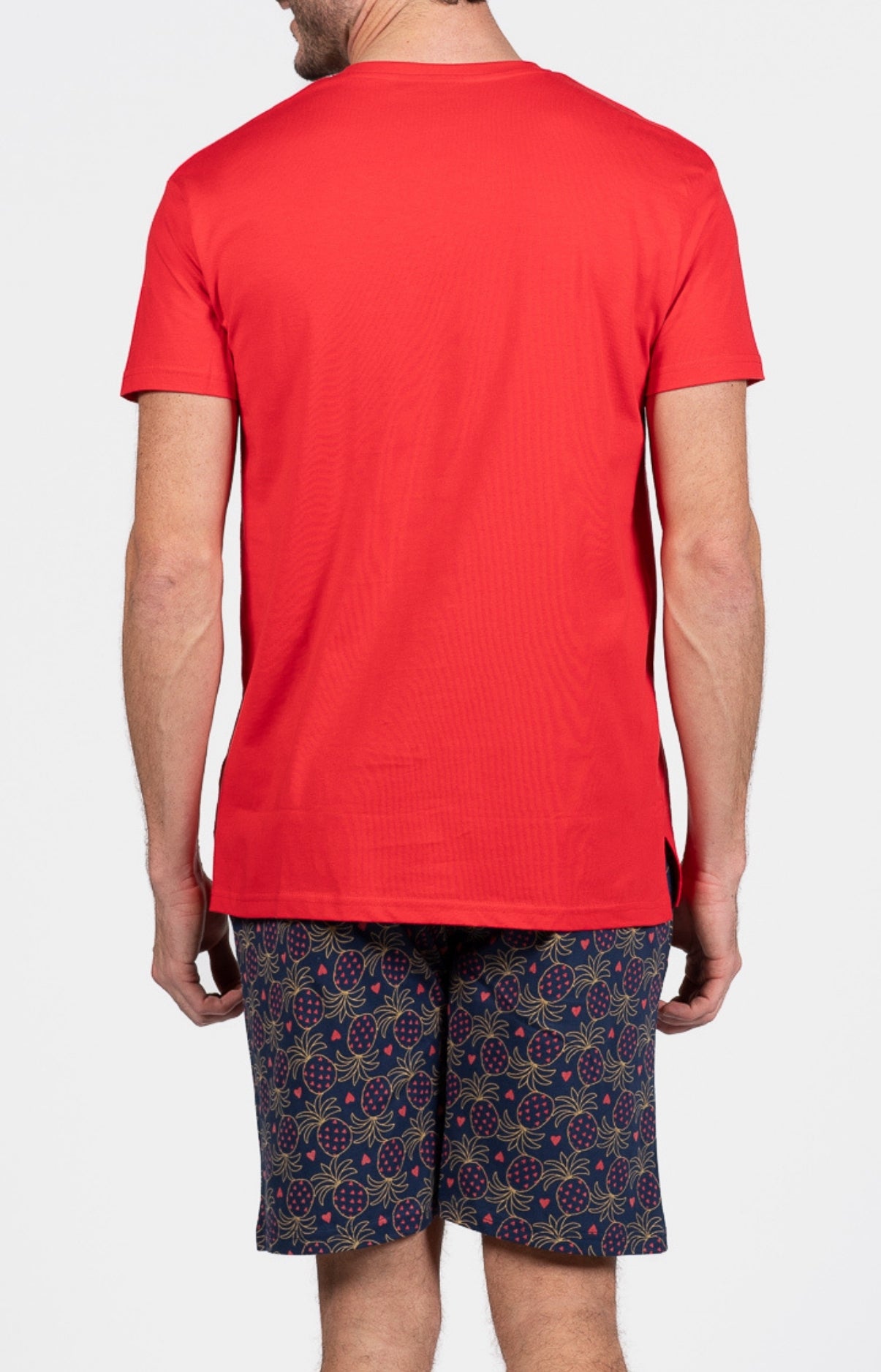 arthur-bob-fruit-d-fendu-pyjashort-homme-marine-coton image 6