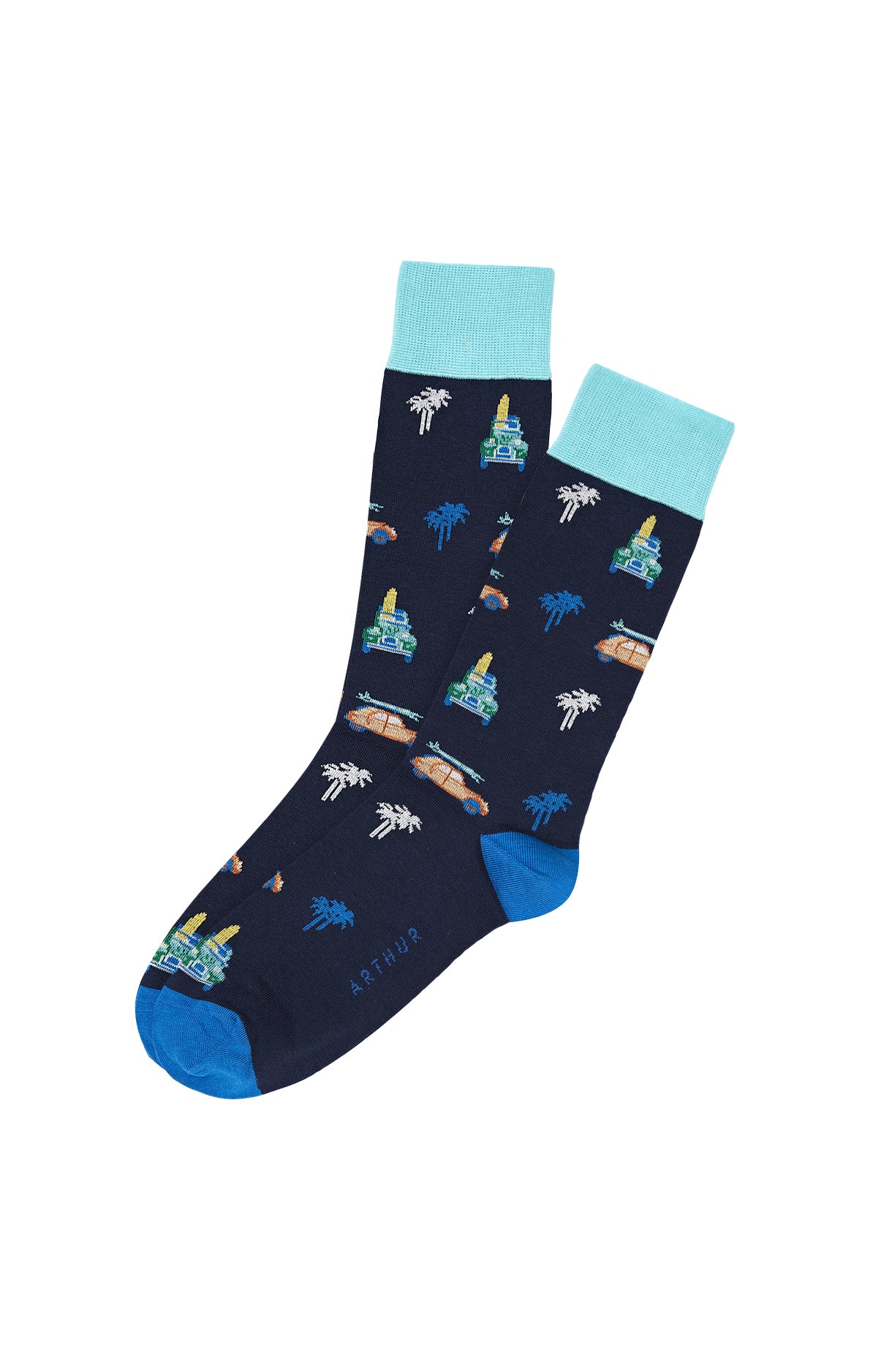 arthur-bob-chaussettes-2cv-coton-marine image 1