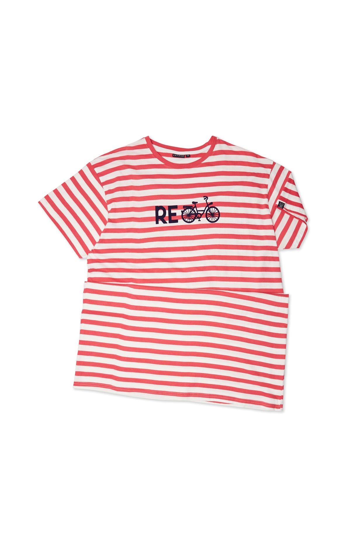 arthur-bob-maxi-tee-shirt-recycle-rouge-en-coton image 3
