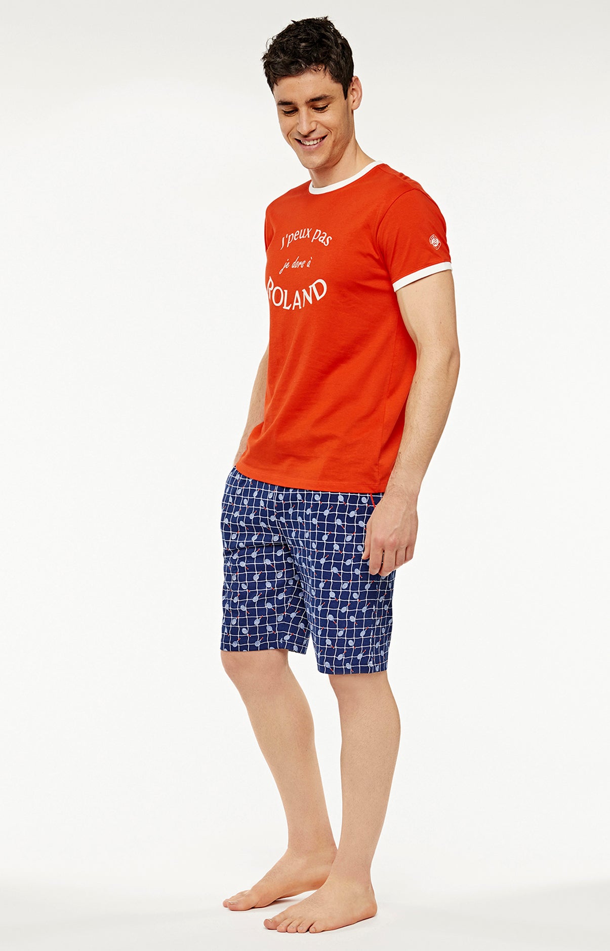 arthur-bob-roland-garros-pyjashort-homme-coton-marine image 2