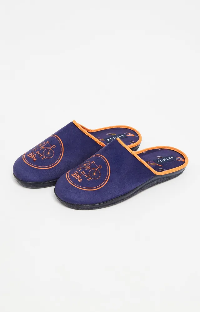 arthur-bob-cycliste-mules-homme-marine-42-43-chaussons image 1