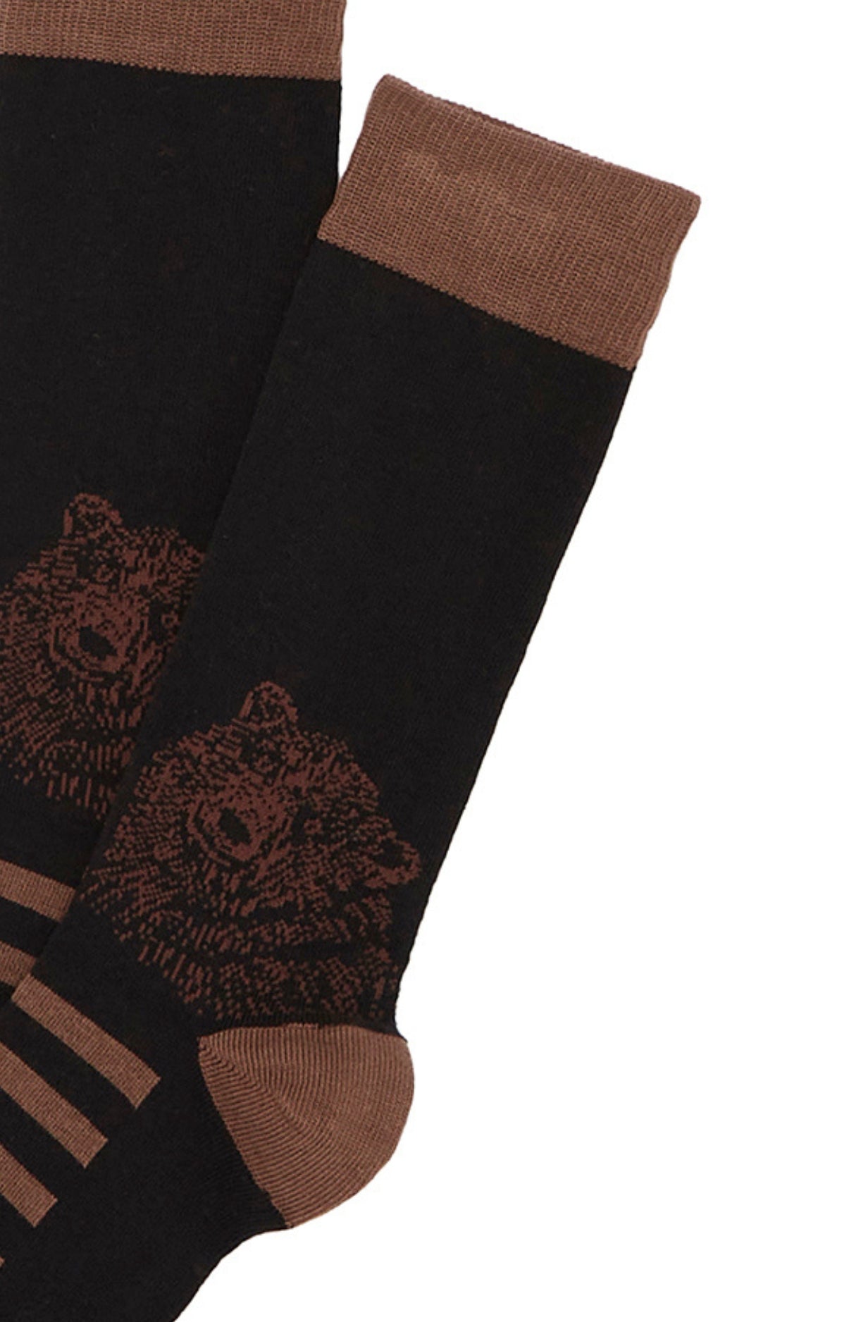 arthur-ours-noir-chaussettes-homme-coton-bio-noir image 2