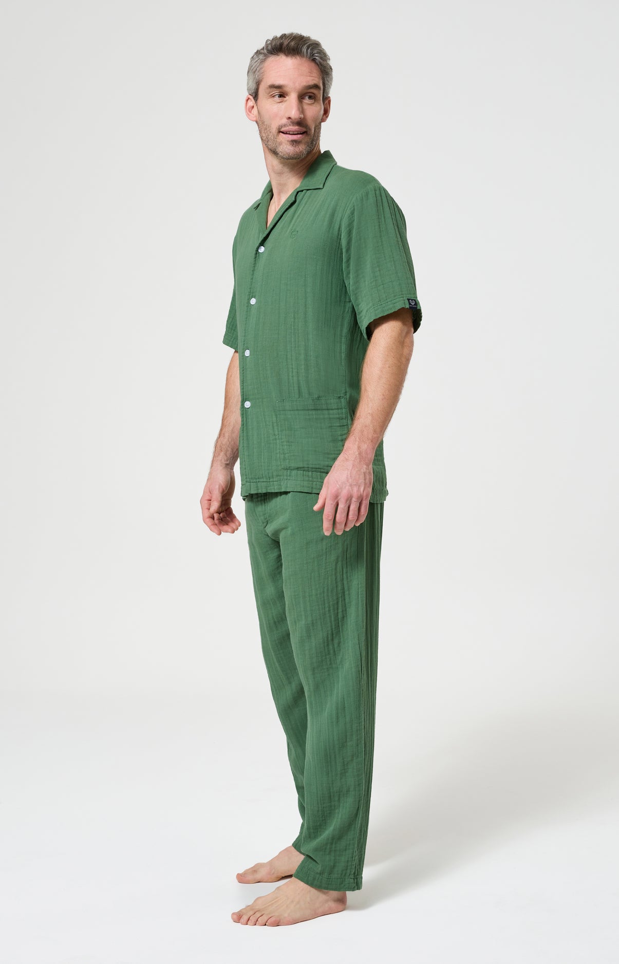 arthur-bob-pyjama-boutonn-gaze-coton-mousse-homme image 4