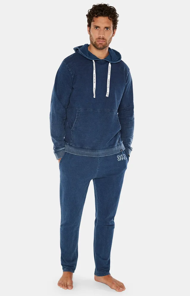 arthur-bob-out-of-office-hoodie-homme-denim-coton-bio image 1