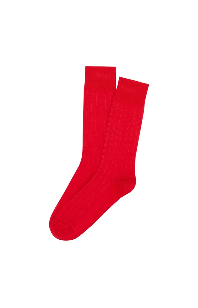 arthur-bob-chaussettes-homme-rouges-laine-coton image 1