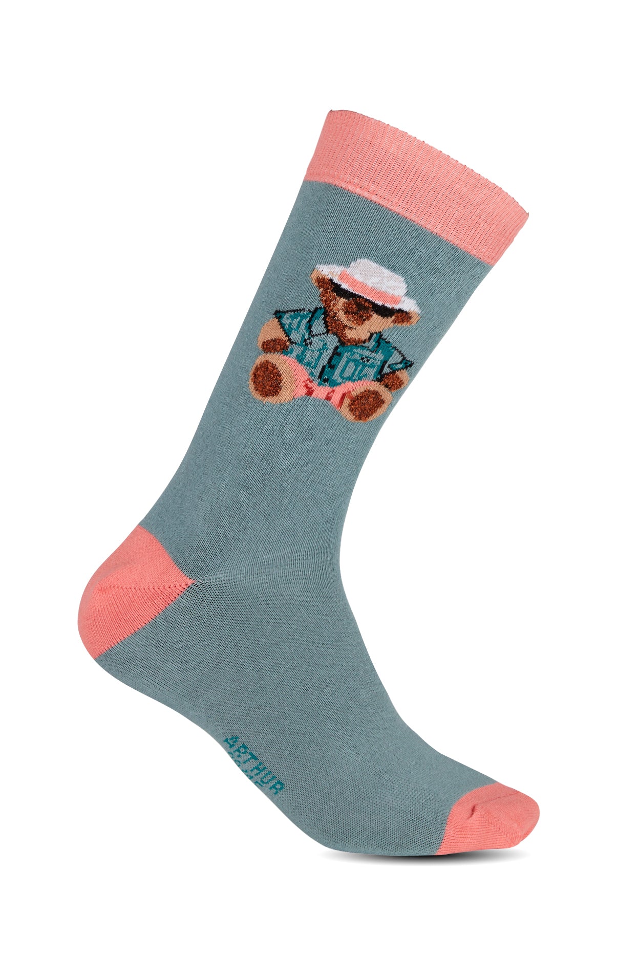 arthur-bob-retraite-chaussettes-coton-vert-lichen image 1
