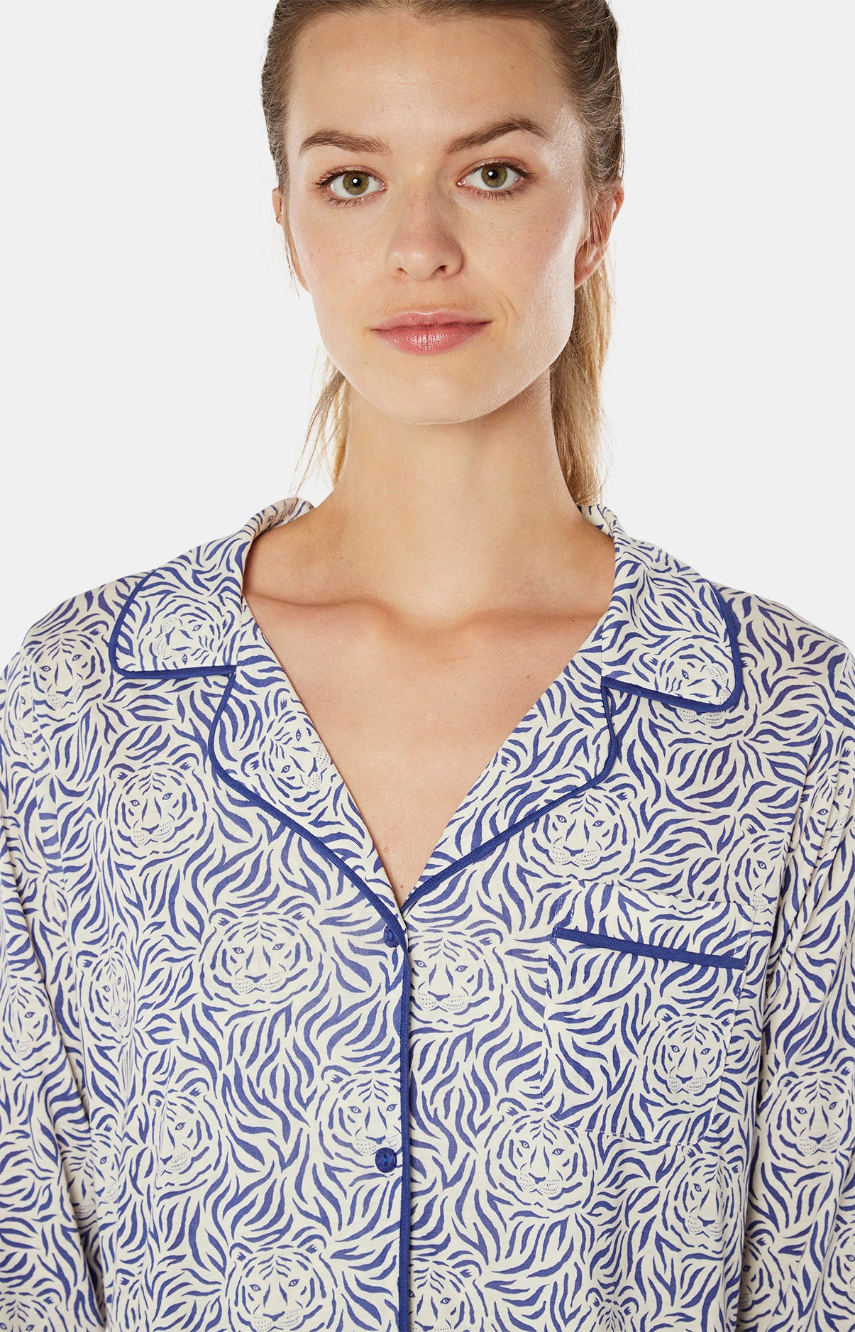 arthur-bob-tigre-pyjashort-bleu-lyocell-femme image 6