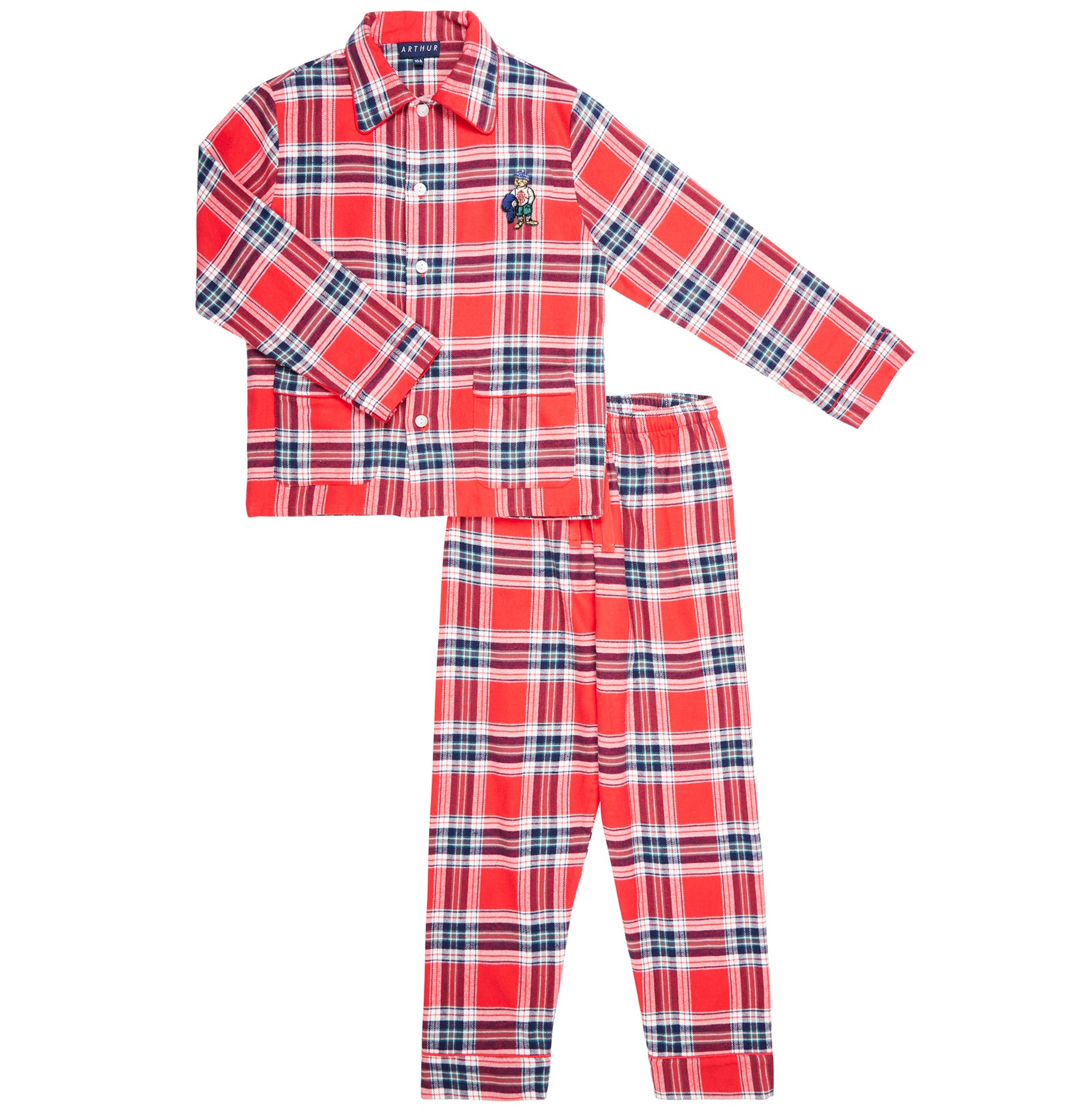 arthur-bob-logan-pyjama-enfant-rouge-pilou-tartan image 3