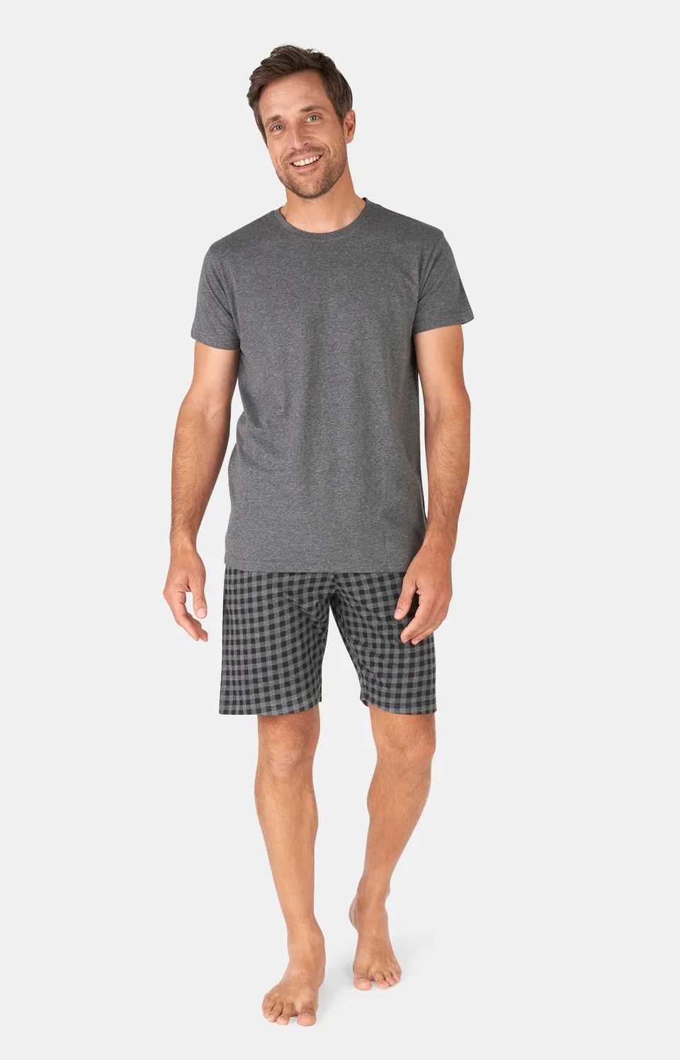arthur-bob-karl-pyjashort-homme-coton-bio-gris image 1