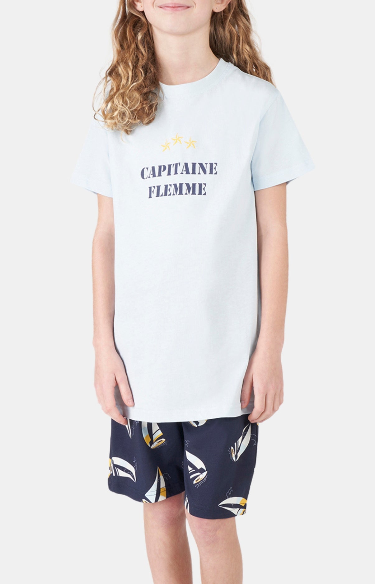 arthur-bob-capitaine-flemme-pyjashort-azur-coton-bio image 2