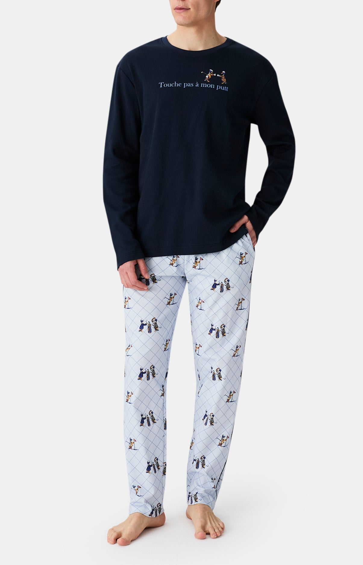 arthur-bob-pyjama-touche-pas-mon-putt-homme-bleu image 1