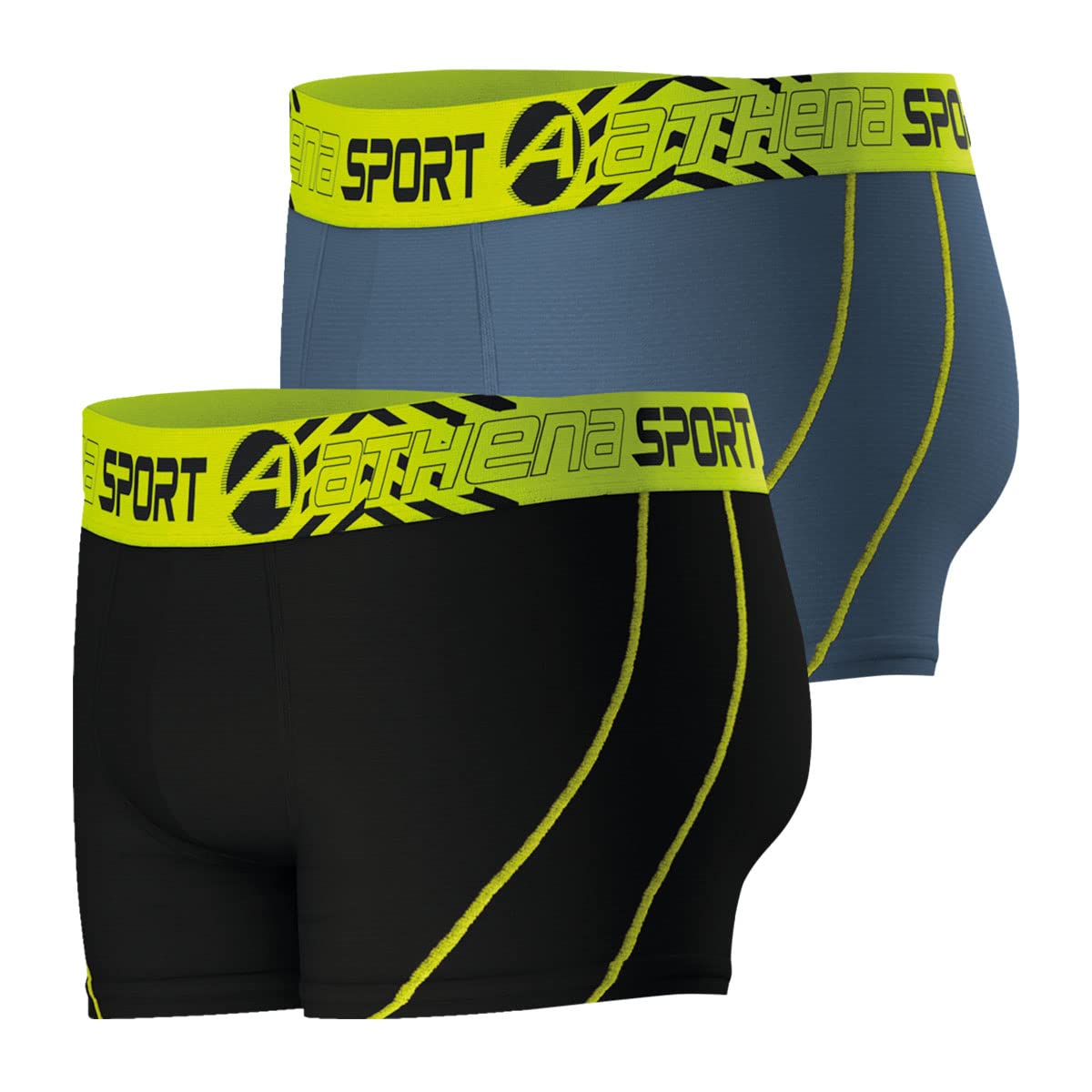 athena-air-fit-lot-2-boxers-homme-noir-mesh-taille-m image 2