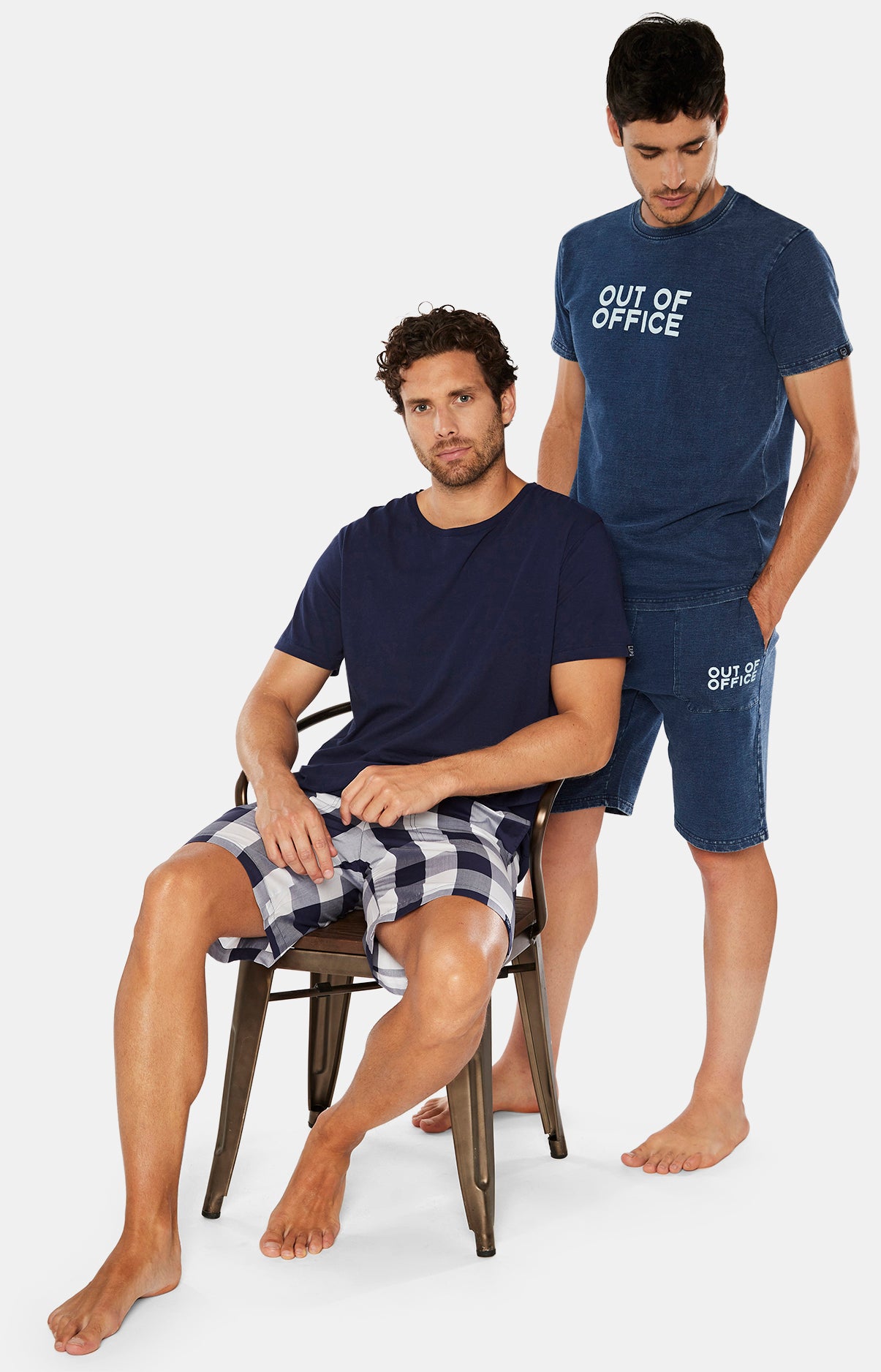 arthur-bob-big-vichy-short-pyjama-marine-carreaux-coton image 4