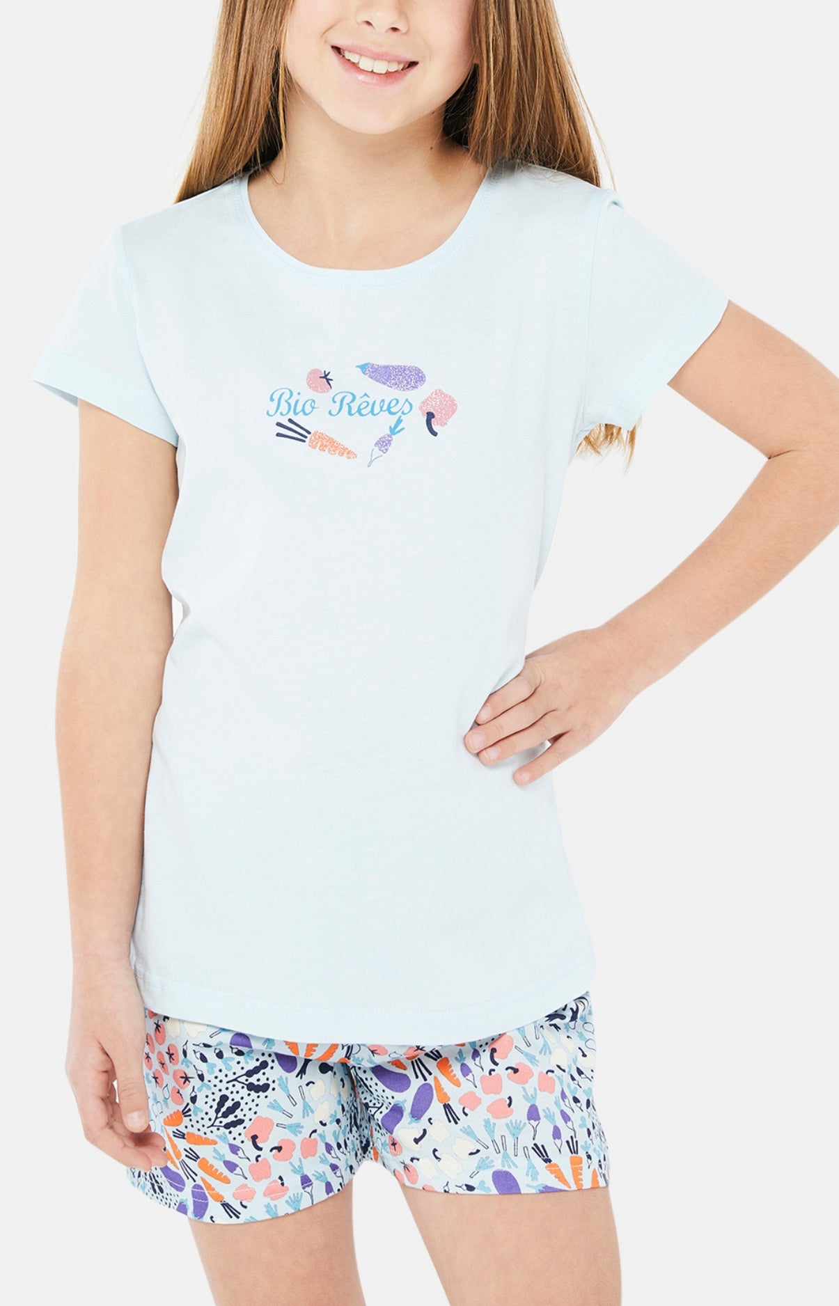 arthur-bob-potager-pyjashort-enfant-blanc-coton-bio image 2