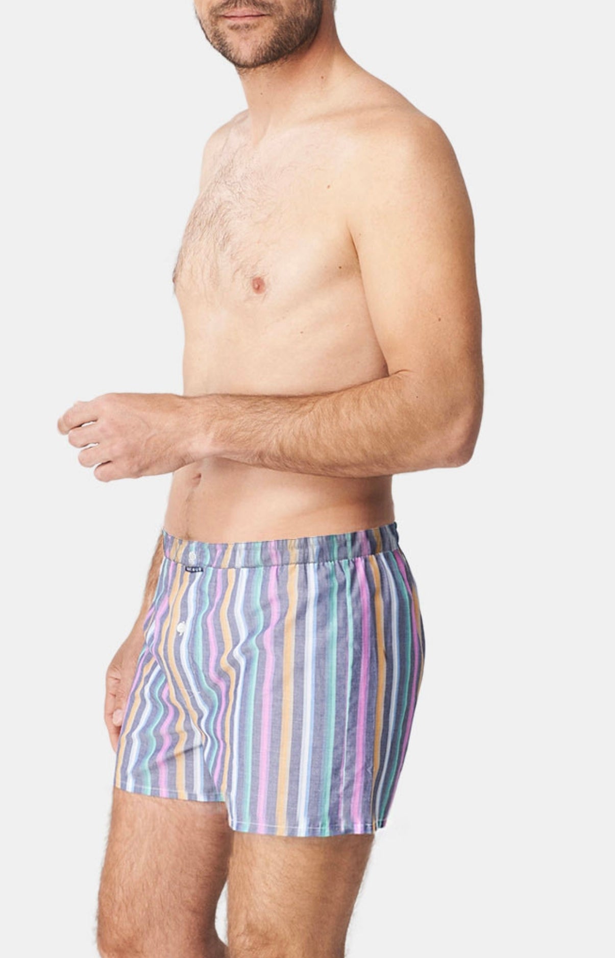 arthur-le-club-cale-on-rayures-coton-bio-multicolore image 4