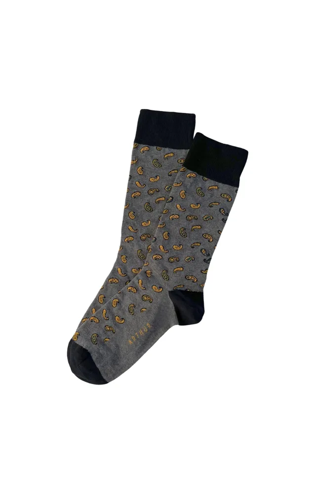 arthur-bob-paisley-gris-chaussettes-coton-40-46 image 1