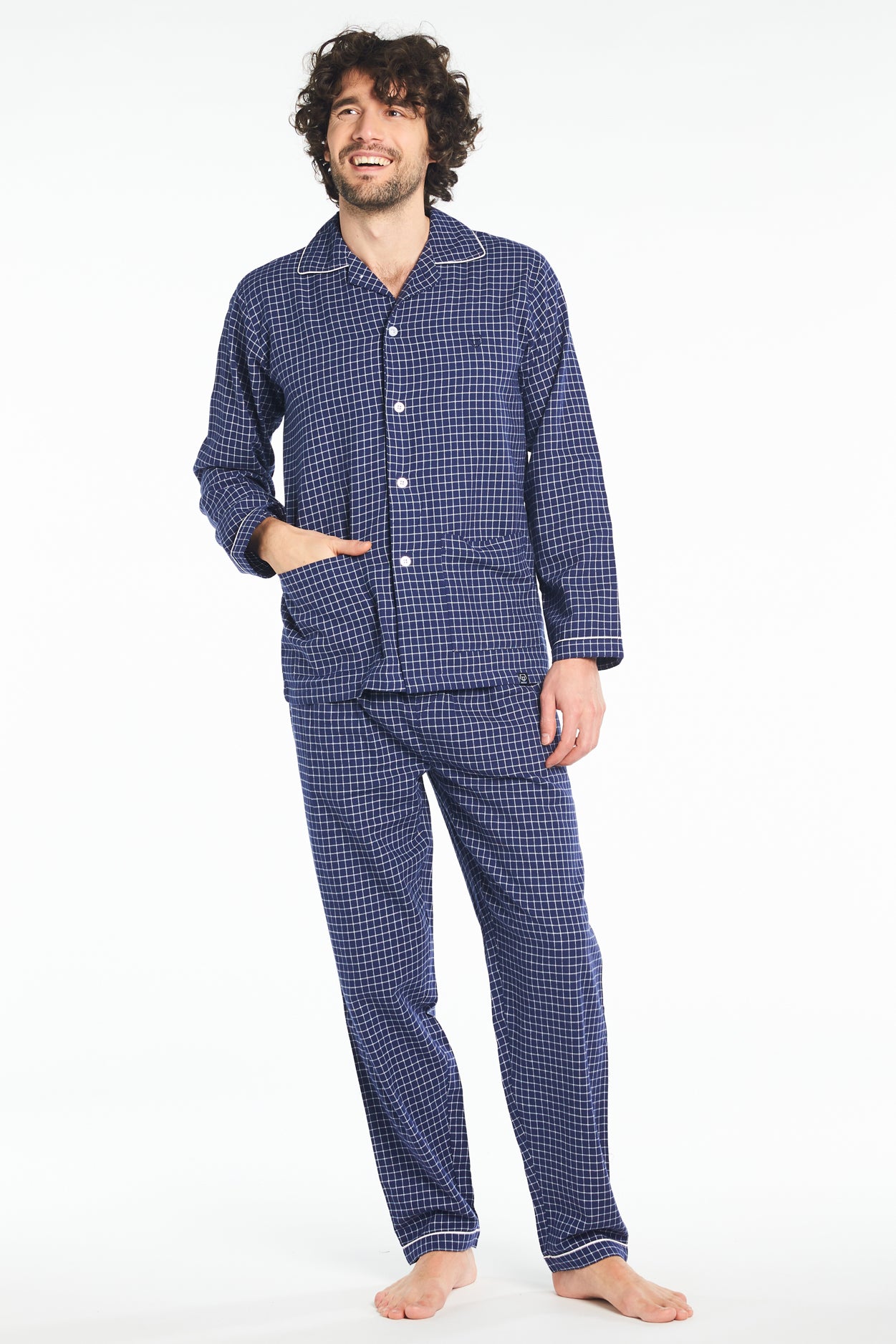 arthur-bob-pyjama-pilou-classique-homme-marine image 4