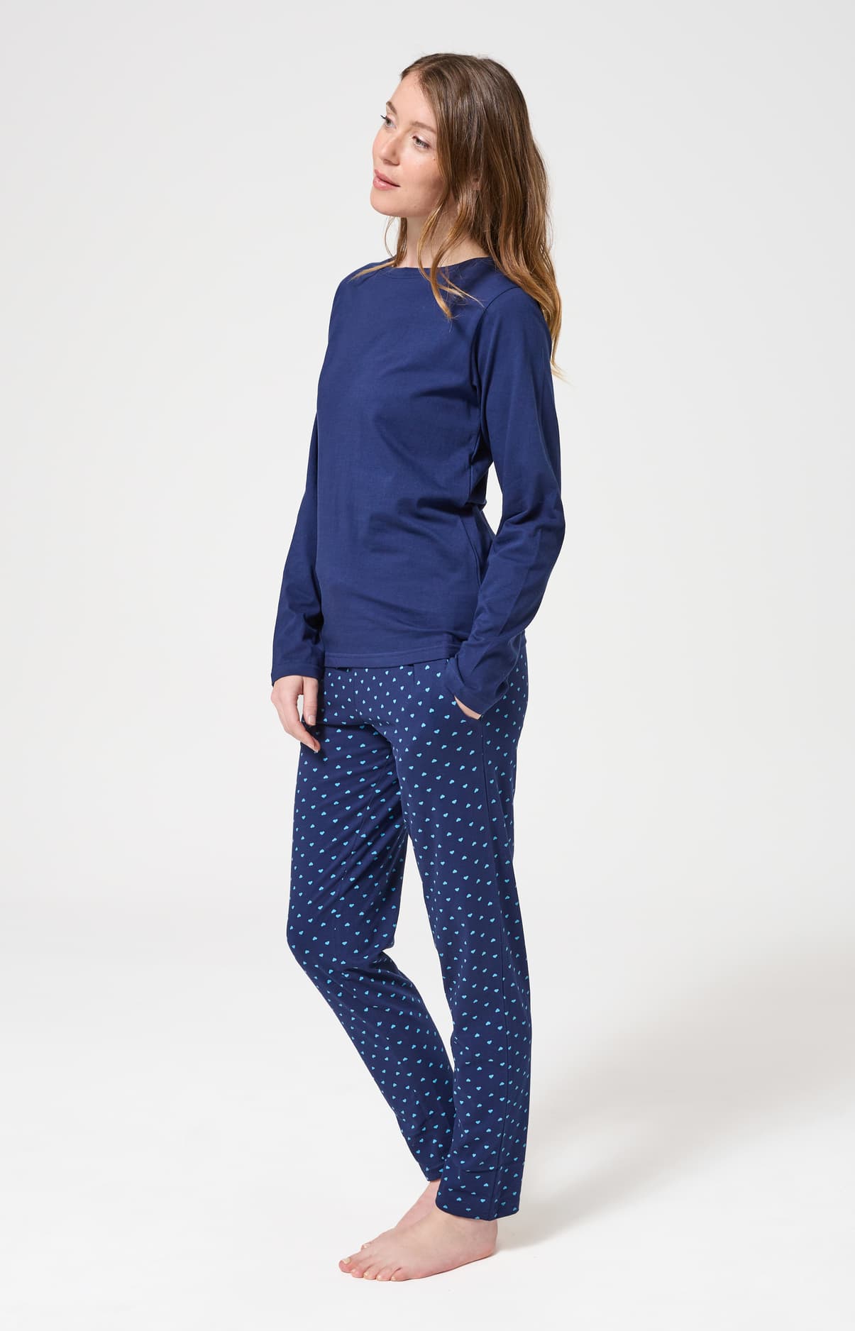 arthur-bob-pyjama-tradi-marine-femme-coton-bio image 4