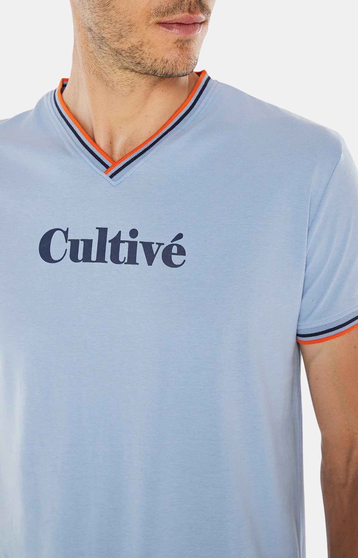 arthur-bob-cultiv-pyjashort-coton-bio-homme-ciel-court image 2