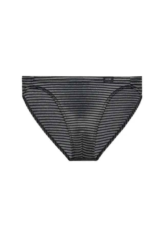 hom-monsieur-403250-micro-slip-rayures-noir-modal-respirant image 1