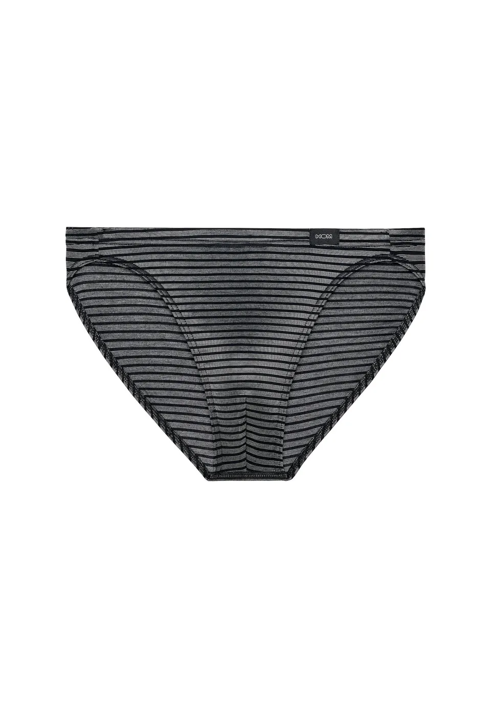 hom-monsieur-403250-micro-slip-rayures-noir-modal-respirant image 1