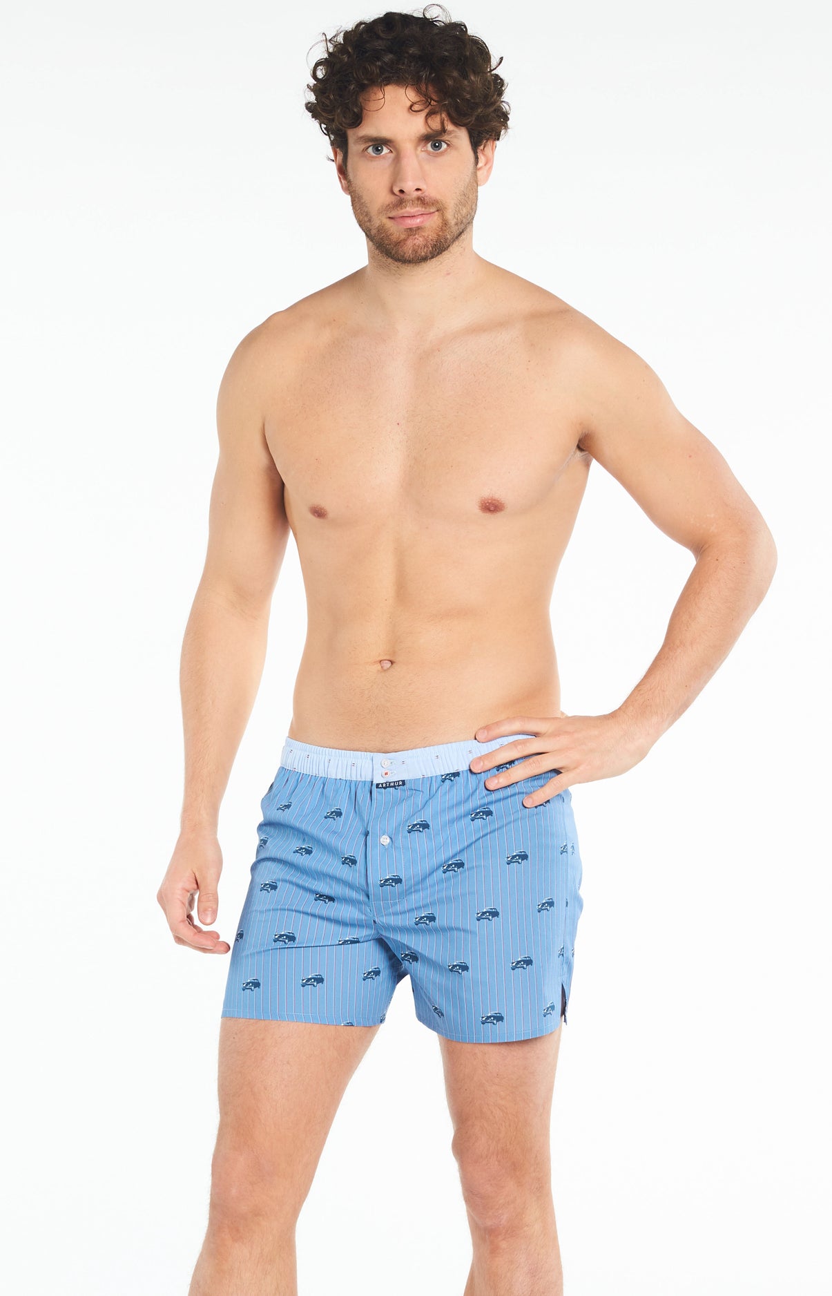 arthur-le-club-n-941-cale-on-homme-bleu-coton-bio-suspensoir image 2