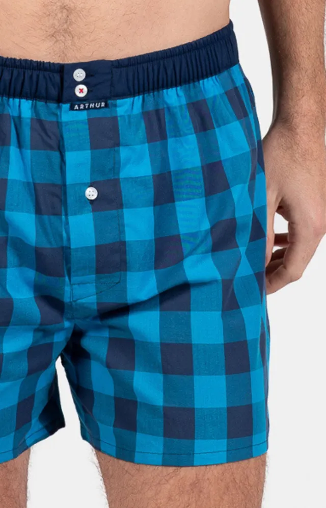 arthur-le-club-n-1133-cale-on-homme-turquoise-coton-bio image 1