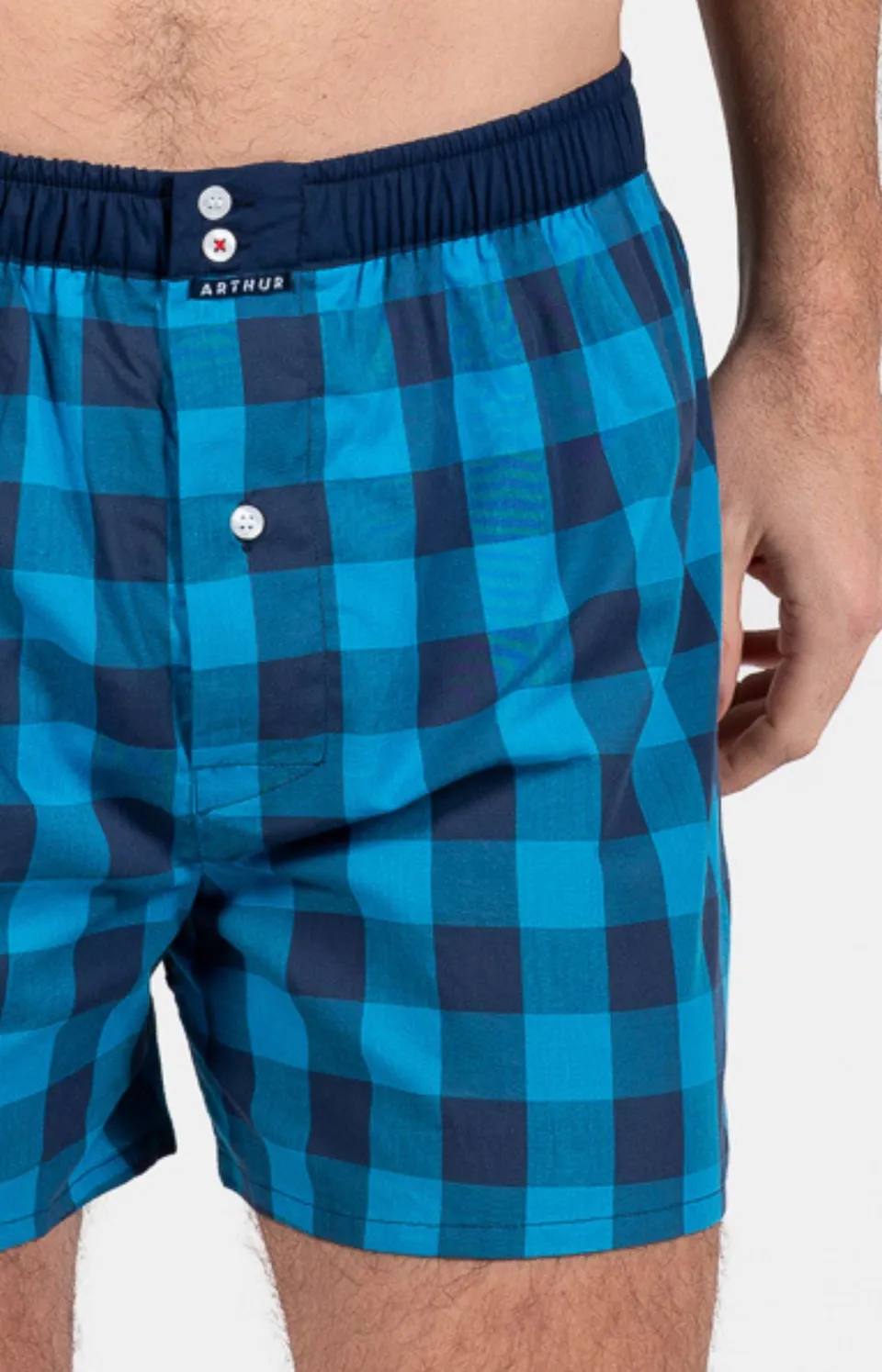 arthur-le-club-n-1133-cale-on-homme-turquoise-coton-bio image 1