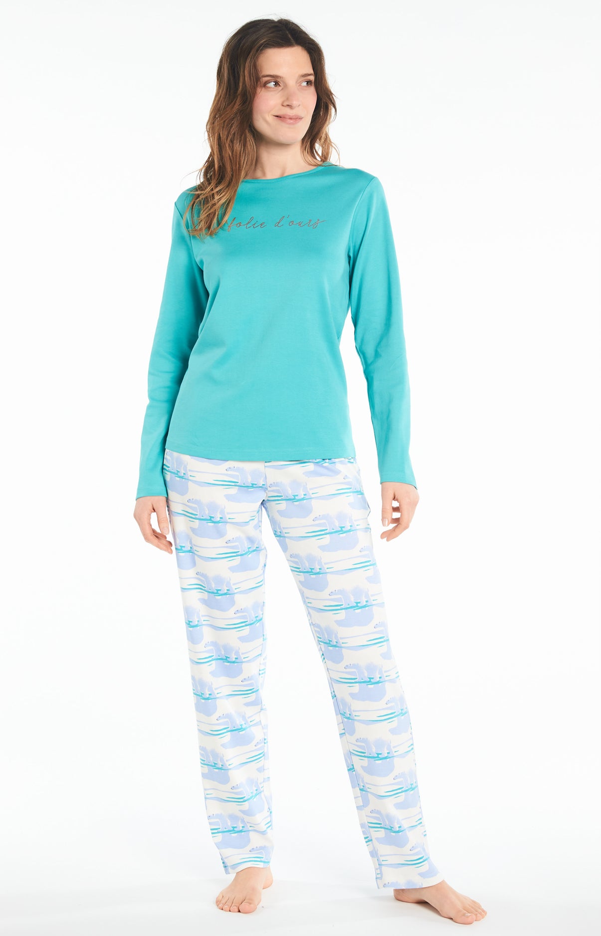 arthur-bob-folie-d-ours-pyjama-femme-coton-baltique image 1