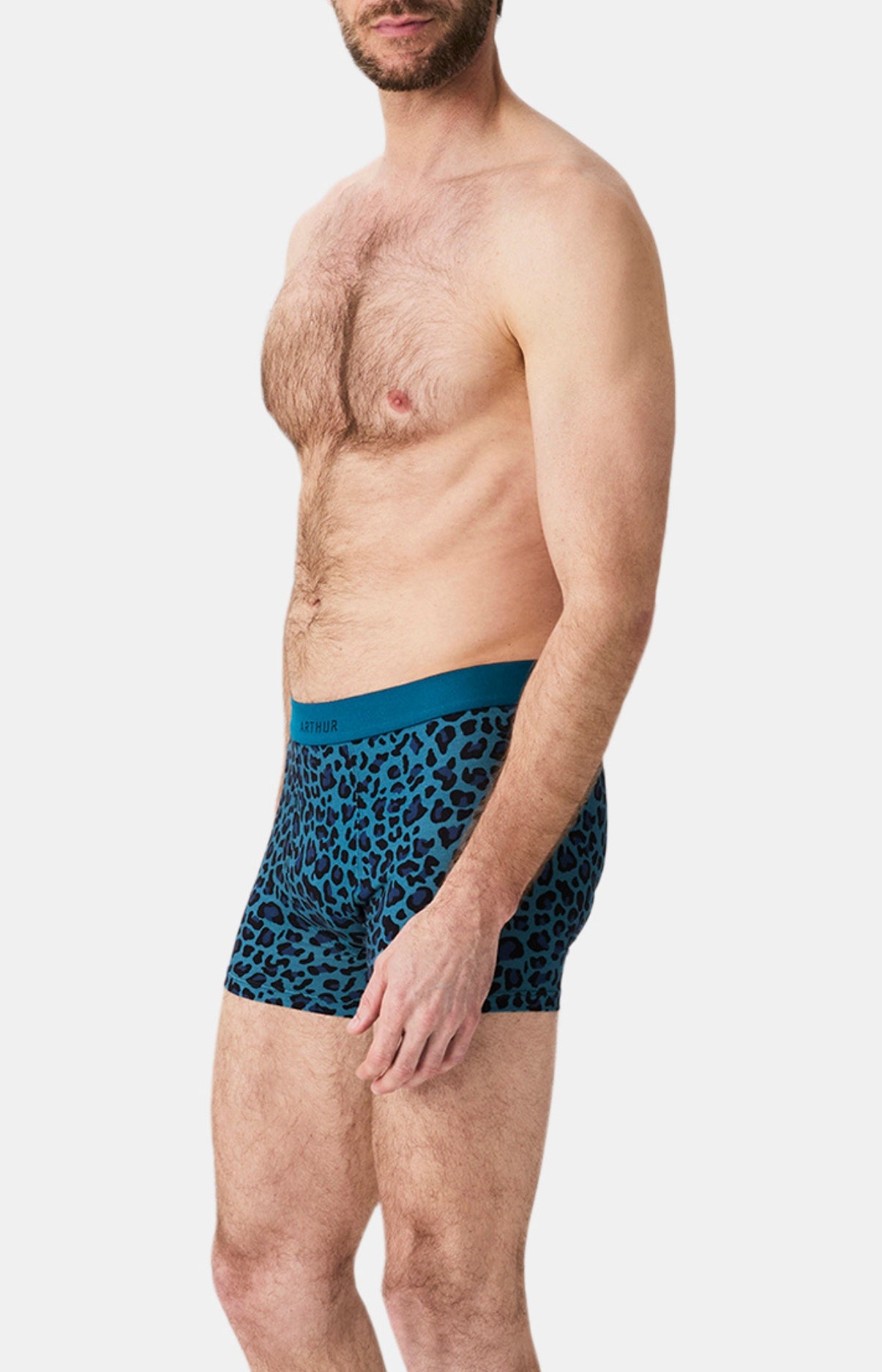 arthur-bob-boxer-coton-l-opard-p-trole-homme image 5