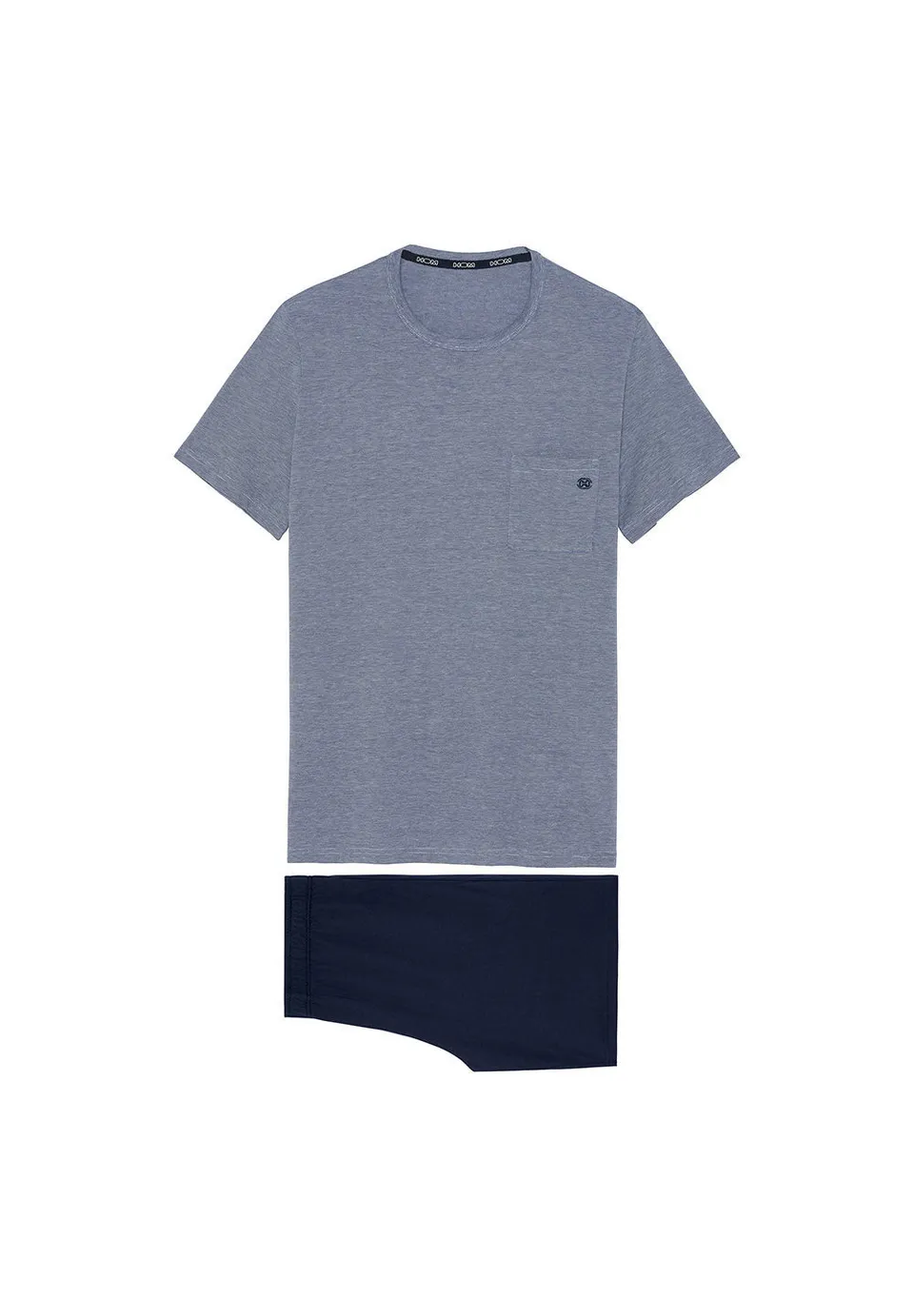 hom-modal-comfort-pyjama-court-homme-bleu-marine-coton-modal image 1