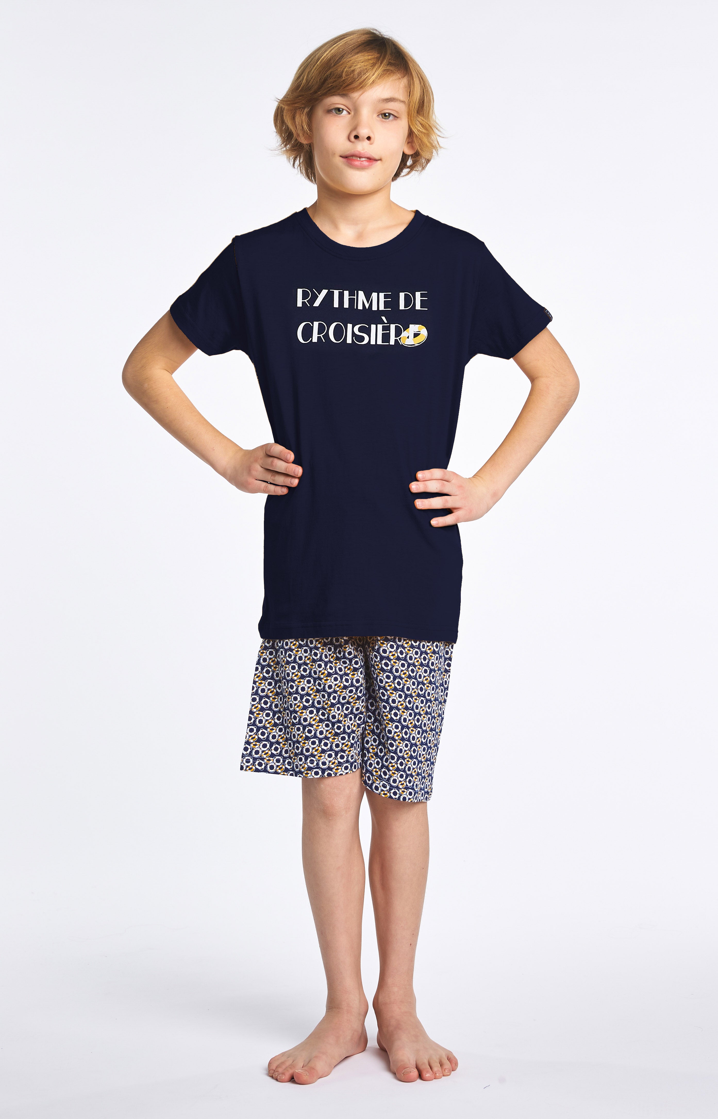 arthur-bob-bou-e-marine-pyjashort-gar-on-coton-bio image 2