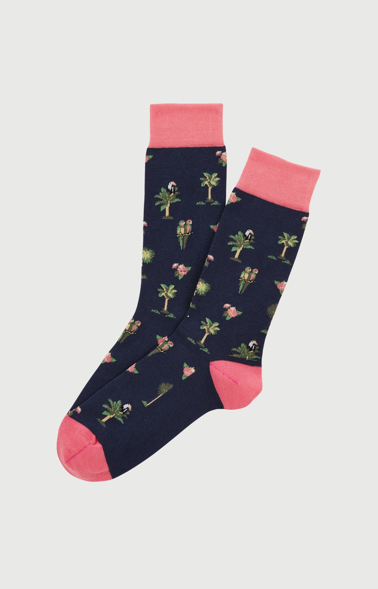 arthur-bob-perroquet-chaussettes-homme-marine-coton image 1