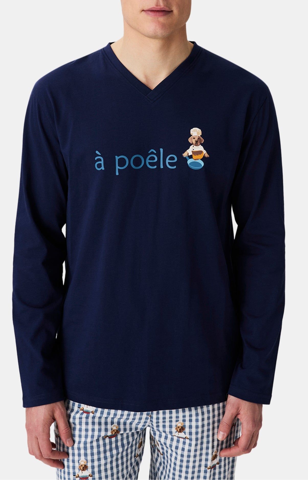 arthur-bob-pyjama-a-po-le-gris-jersey-coton-bio-homme image 2