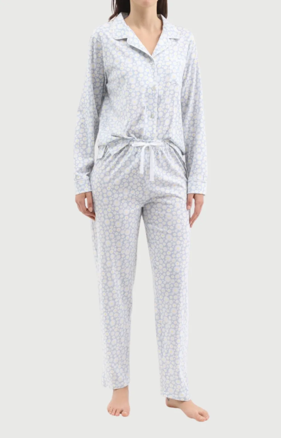 arthur-bob-marguerite-pyjama-femme-ciel-flanelle-coton image 1