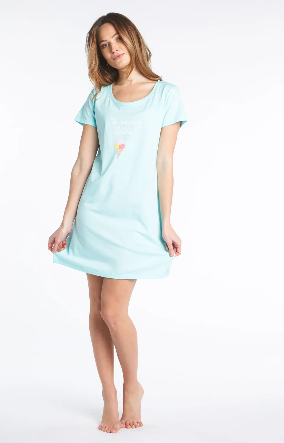 arthur-bob-icecream-chemise-de-nuit-femme-lagon-coton-bio image 1