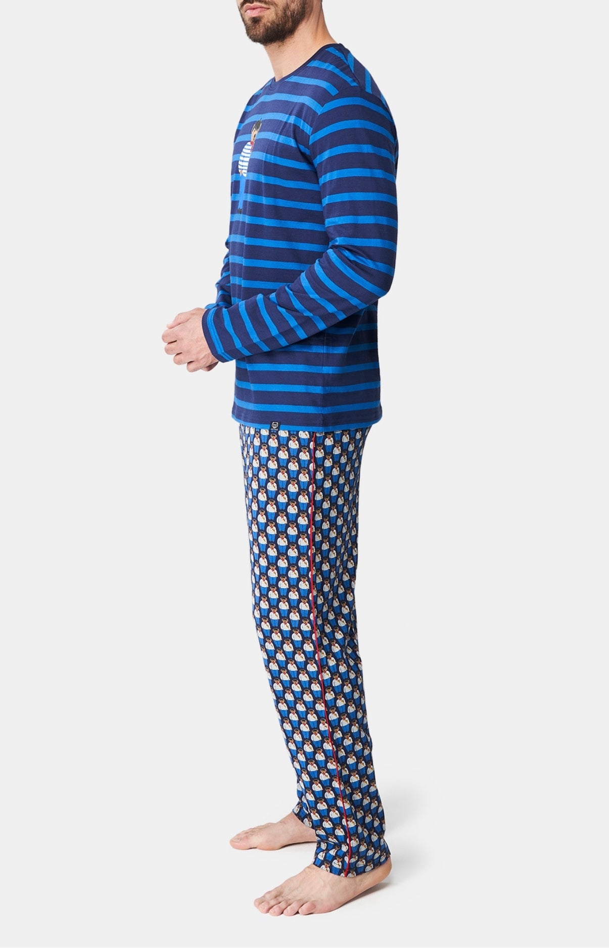 arthur-bob-teddy-in-paris-pyjama-homme-marine-bio image 4
