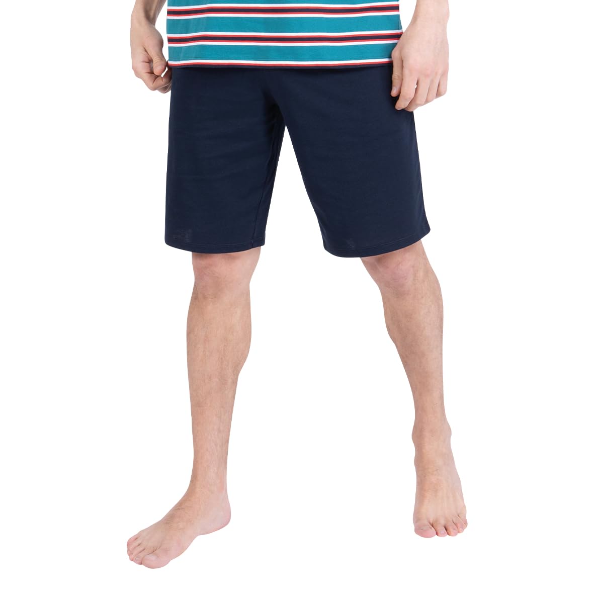athena-easy-coton-pyjama-court-homme-l-rayures-aventure image 2