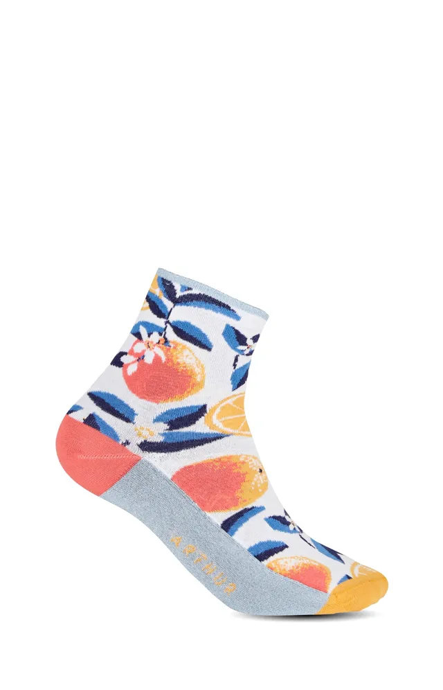 arthur-bob-orange-chaussettes-blanc-36-40-coton image 1