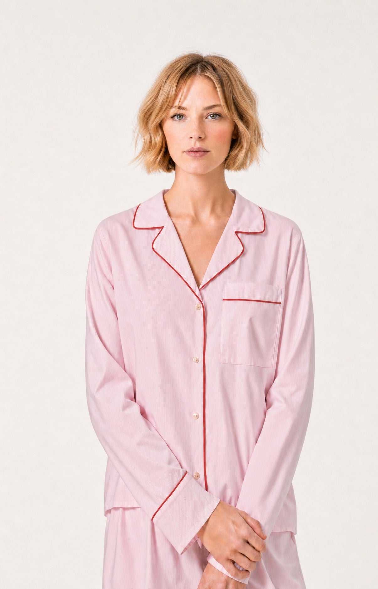 arthur-bob-constance-pyjama-femme-rose-popeline-bio image 2