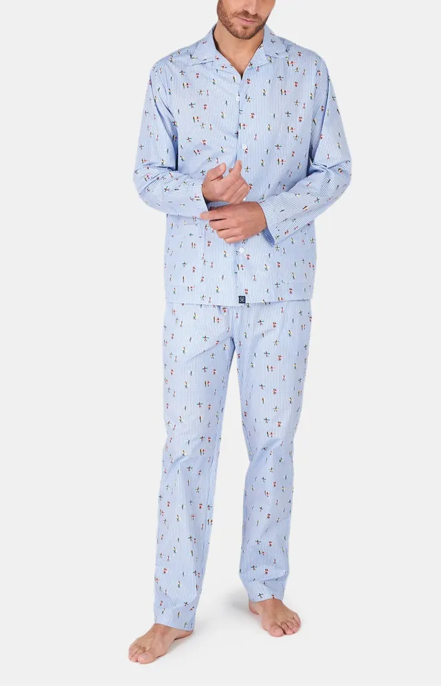 arthur-bob-pyjama-surf-bleu-bouton-coton-bio image 1