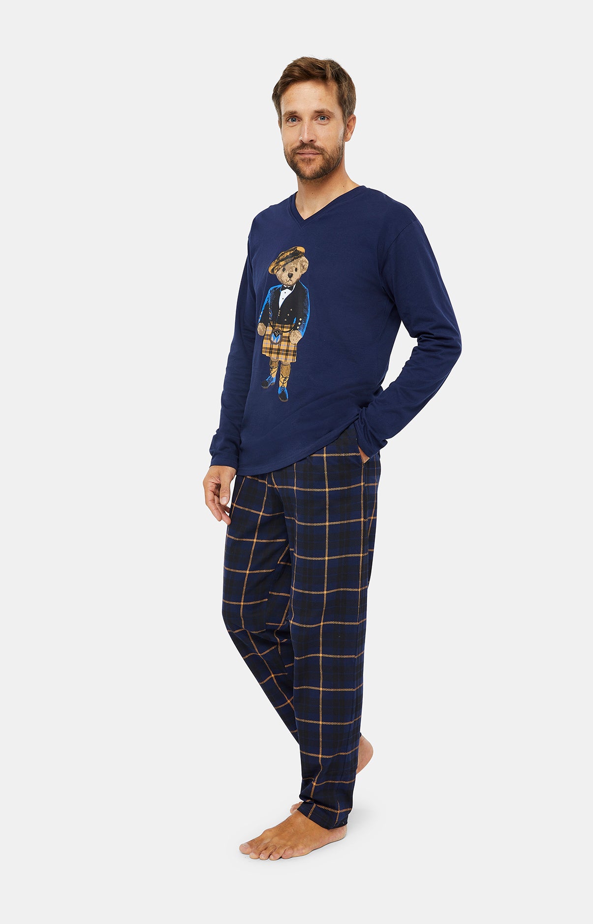 arthur-bob-pyjama-boston-bleu-marine-homme-coton image 2
