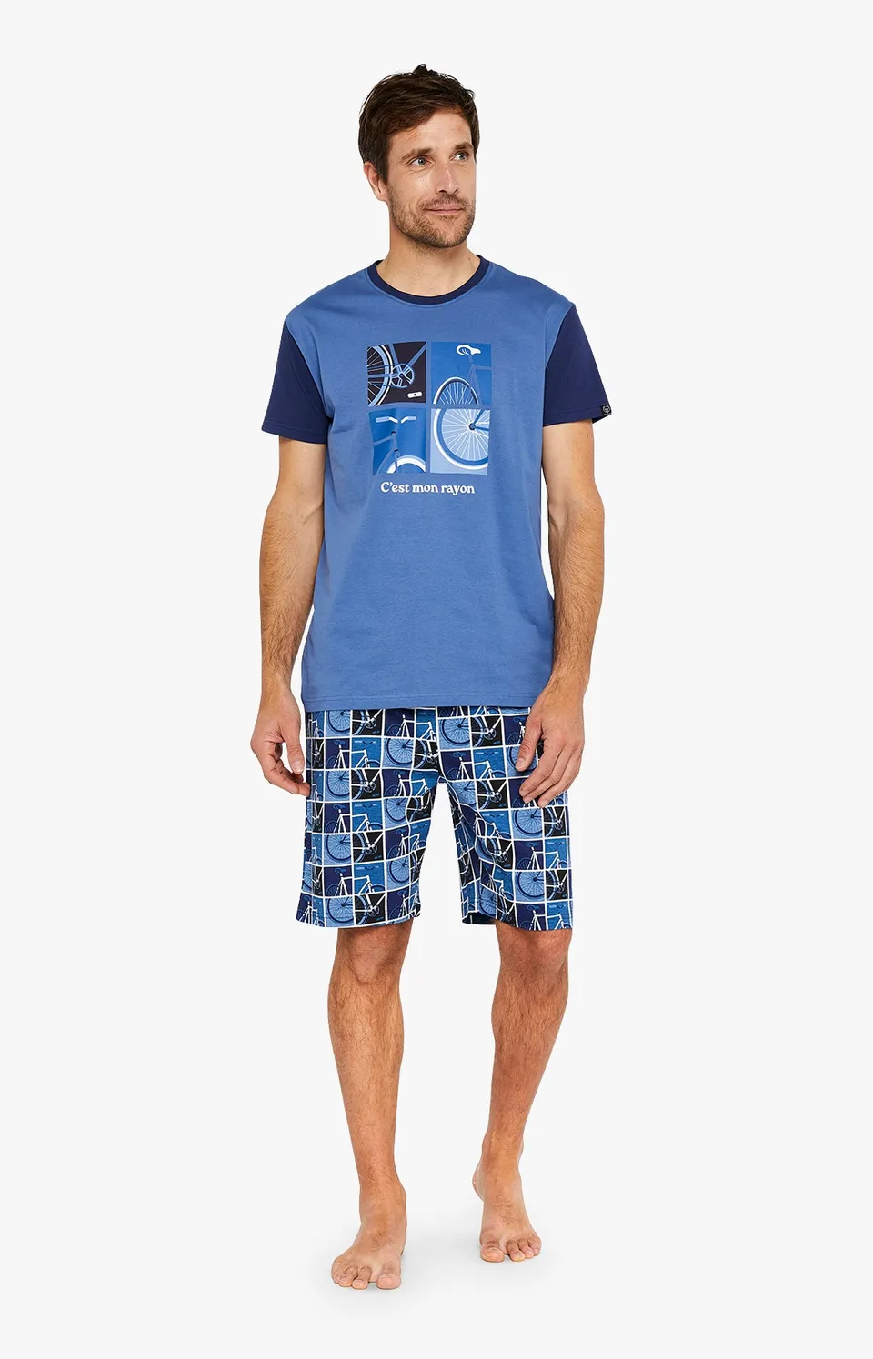 arthur-bob-c-est-mon-rayon-pyjashort-marine-coton-bio image 1