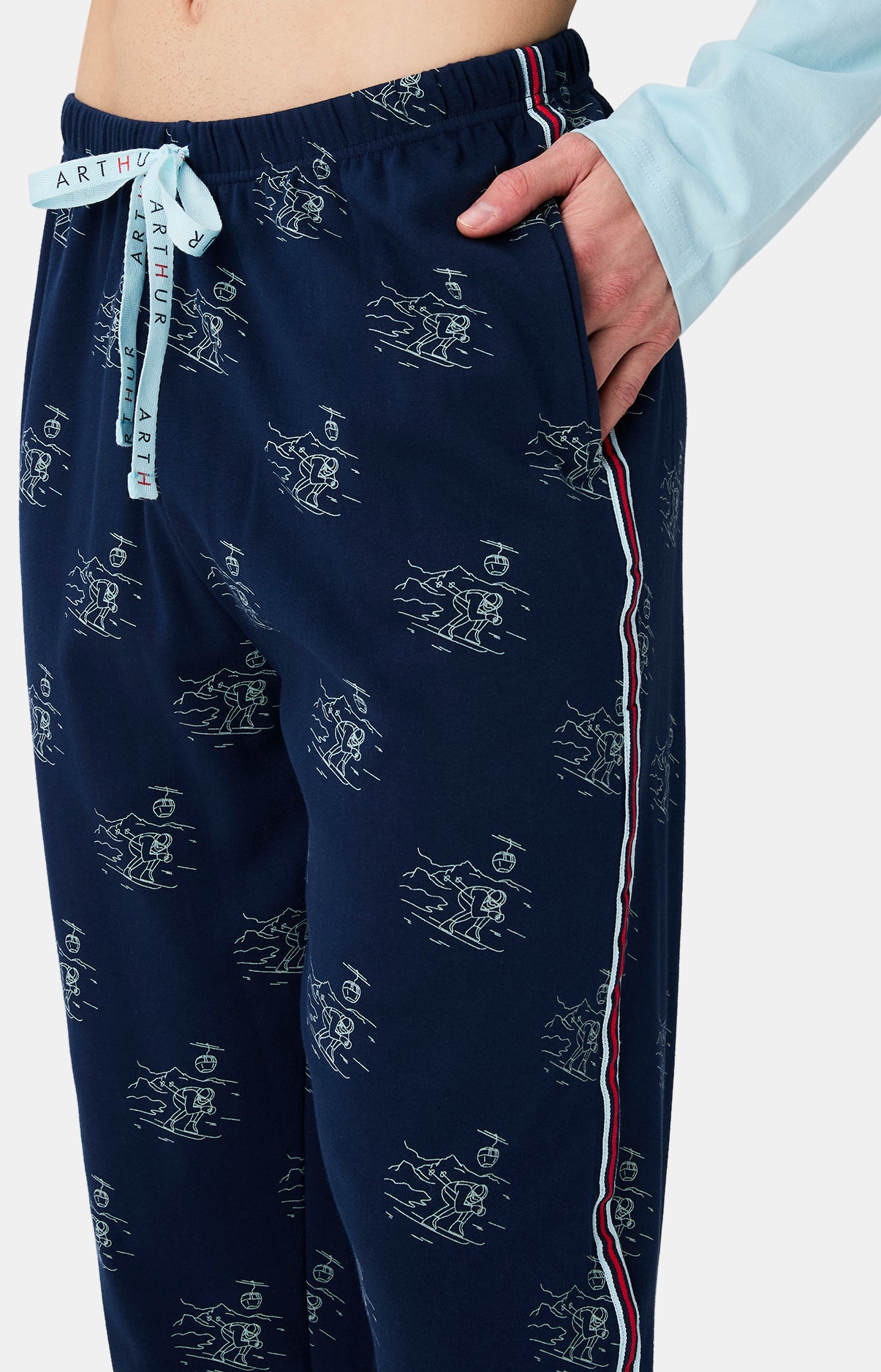 arthur-bob-descente-de-lit-pyjama-homme-marine-coton image 6