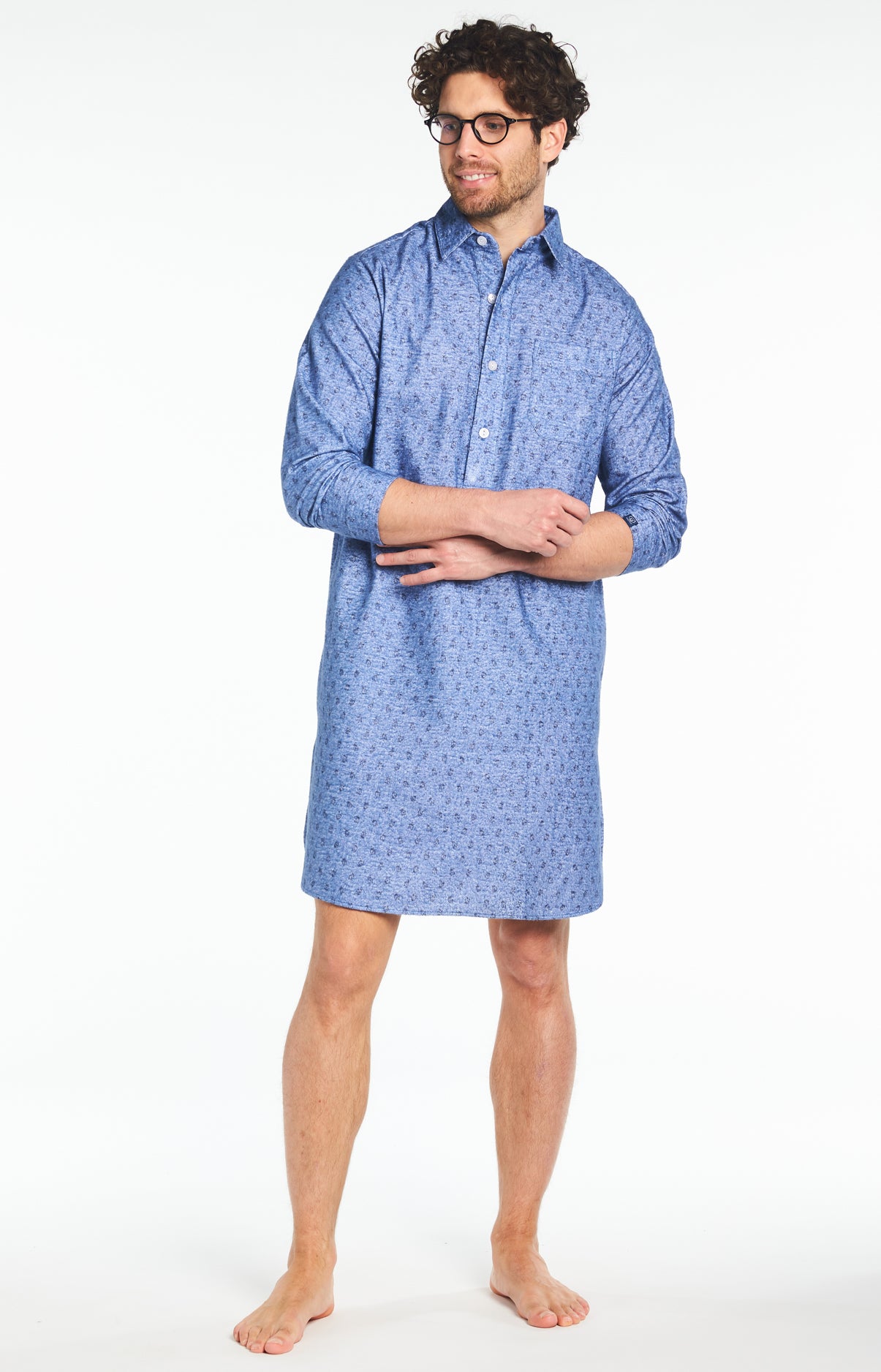 arthur-bob-clock-chemise-de-nuit-homme-coton-c-ladon image 4