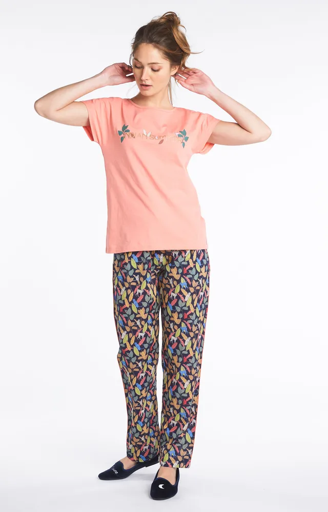 arthur-bob-pantalon-jungle-bas-femme-marine-voile-coton image 1