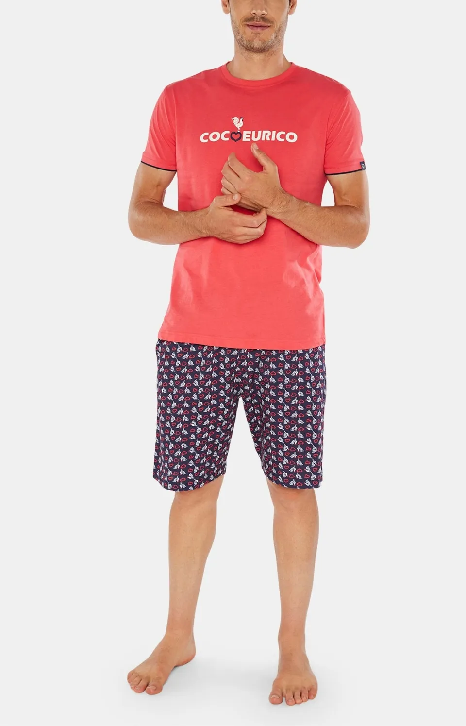 arthur-bob-cocoeurico-pyjashort-marine-coton-bio image 1