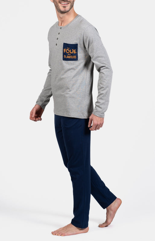 arthur-bob-glandeurs-pyjama-homme-coton-marine image 5